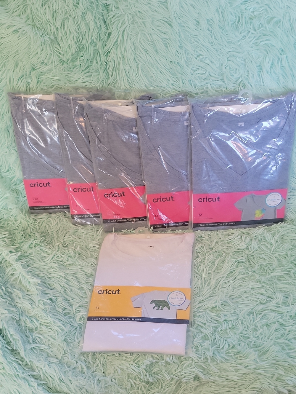 New In Package Cricut Blank Shirts [6] Sublimation Craft Vinyl